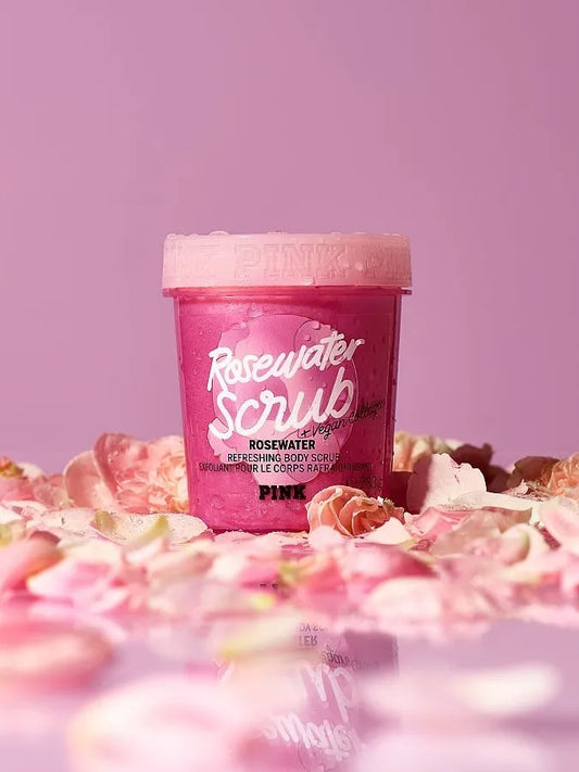 Victoria's Secret PINK Rosewater Smoothing Body Scrub with Vegan Collagen and Sugar Crystals